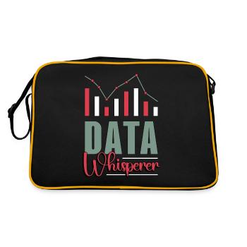 Data Analyst Data Whisperer Computer Science Coder - Retro Bag - black/gold - Back