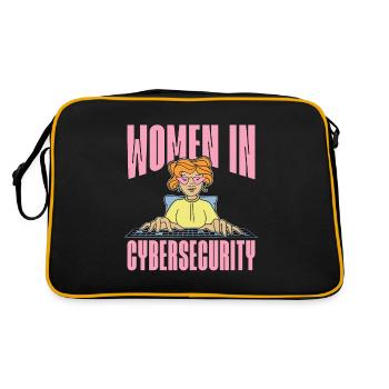 Cybersecurity Women In Cybersecurity Programming - Retro Tasche - Schwarz/Gold - Hinten