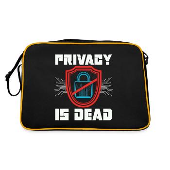 Cybersecurity Privacy Is Dead Data Protection - Retro Bag - black/gold - Back