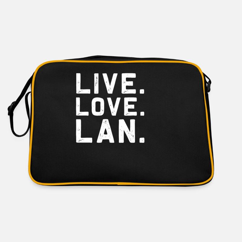 "Live. Love. LAN. "Funny System Engineering Retro Bag