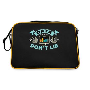 Data Analyst Data Don't Lie Analyst data Engineer - Retro Bag - black/gold - Back