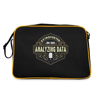 Data Analyst Extroverted Only When Data Scientist - Retro Bag - black/gold - Back