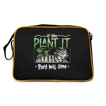 Milkweed If You Plant It They Will Come Monarchs - Retro Bag - black/gold - Back