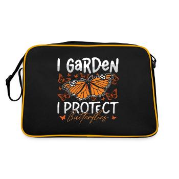 Asclépiade I Jardin I Protéger les papillons Entomologie - Sac Retro - noir/or - Dos