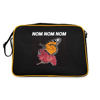 Milkweed Nom Nom Nom Entomologist Butterflies - Retro Bag - black/gold - Back