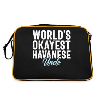 Gifts for Havanese Dog Lovers - Retro Tasche - Schwarz/Gold - Hinten