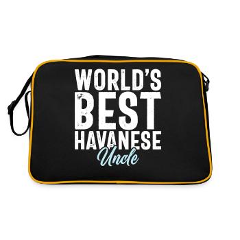 Gifts for Havanese Dog Lovers - Retro Tasche - Schwarz/Gold - Hinten