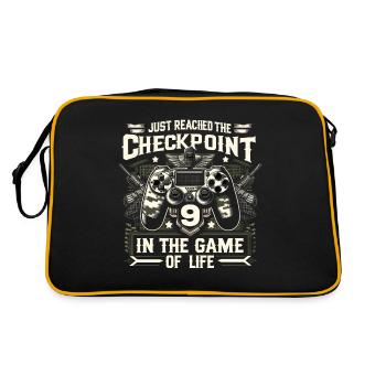 9yr BDay Funny Gamer 9 Level 9 Year Old Birthday - Retro Bag - black/gold - Back