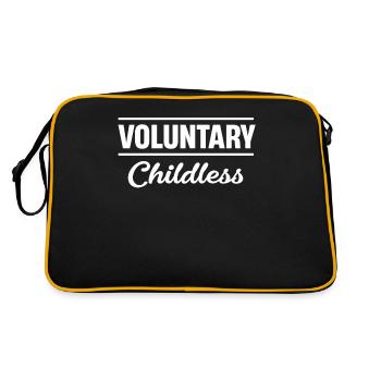 Volunteer Childless Funny Childfree - Retro Bag - black/gold - Back