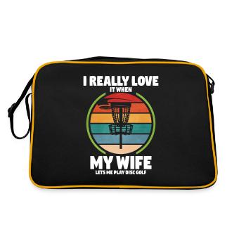 Frisbee Golf Disc Golf - Sac Retro - noir/or - Dos