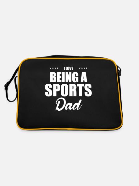I love being a sports dad, gymnastics, - Retro Bag - black/gold - Back