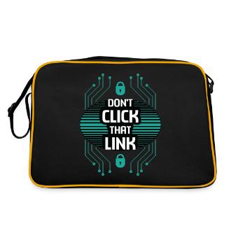 Cybersecurity Don't Click That Link Programming - Retro Bag - black/gold - Back