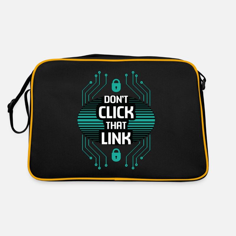 Cybersecurity Don't Click That Link Programming Retro Tasche