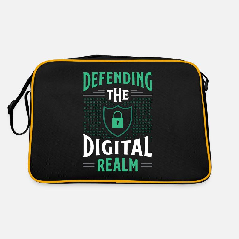 Cybersecurity Defending The Digital Realm Analyst Retro Tasche