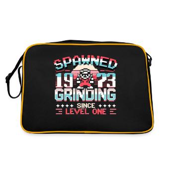Spawned 1973 Grinding Since Level One Funny Gamer - Retro Bag - black/gold - Back