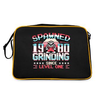 Spawned 1980 Grinding Since Level One Funny Gamer - Retro Bag - black/gold - Back