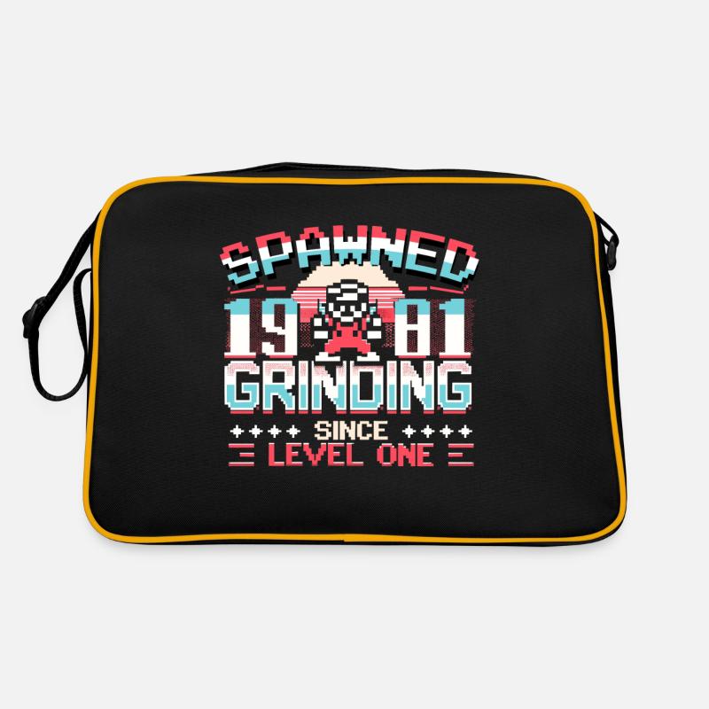 Spawned 1981 Grinding Since Level One Funny Gamer Retro Bag