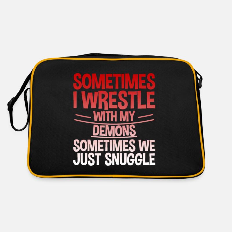 Sometimes I Wrestle With My Demons 2 Retro Tasche