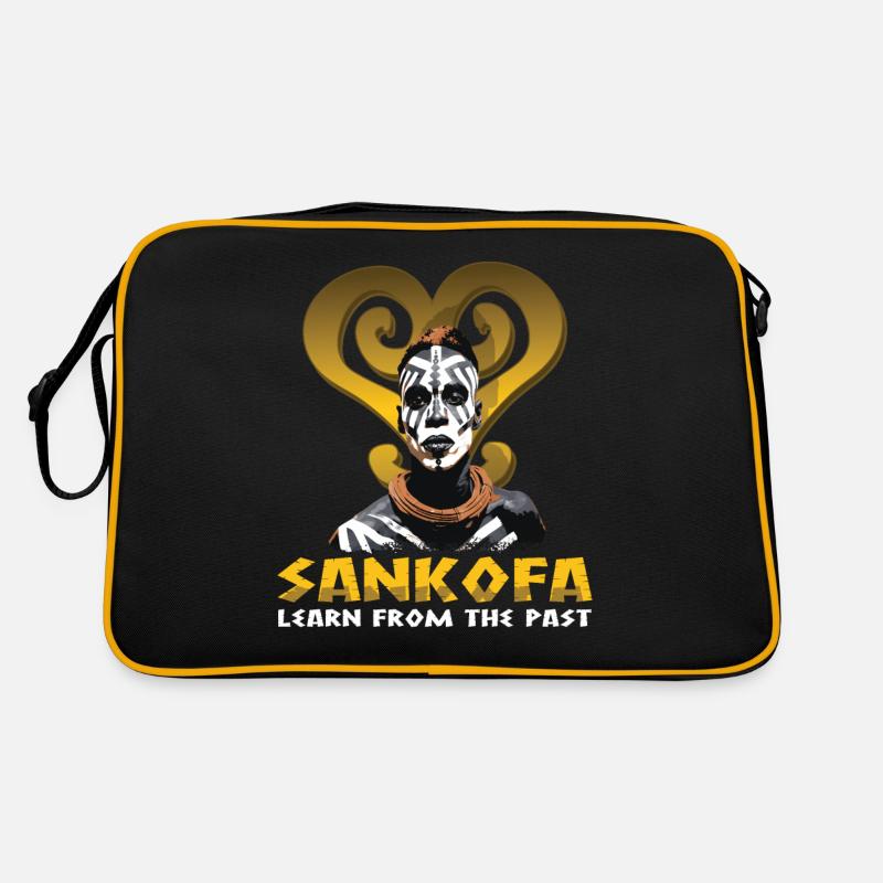 "Sankofa learning from the past" Adinkra Retro Bag