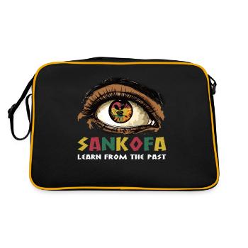 Art « Sankofa apprenant du passé » - Sac Retro - noir/or - Dos
