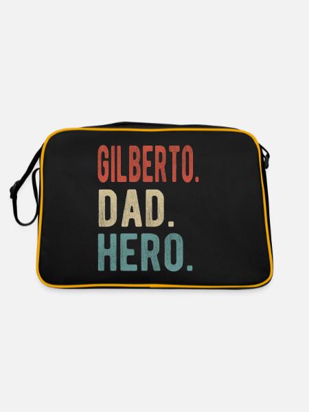Gilberto Papa Held - Retro Tasche - Schwarz/Gold - Hinten