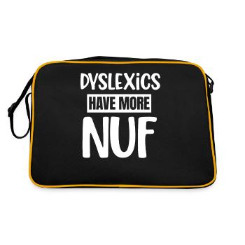 Dyslexics have more Nuf-awareness, - Retro Bag - black/gold - Back