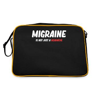 Migraine is not just a headache disorder - Retro Bag - black/gold - Back
