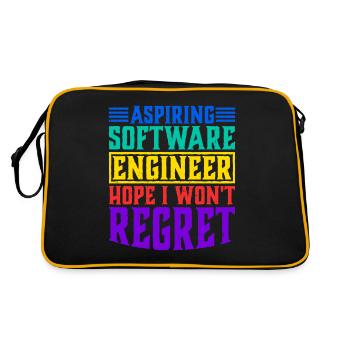 Aspiring Software Engineer, Hope I Won't Regret - Retro Bag - black/gold - Back