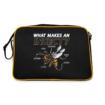 Entomologiste : Qu’est-ce qui rend un insecte entomologique ? - Sac Retro - noir/or - Dos