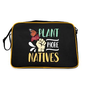 Plante d’asclépiade Plus d’indigènes Monarques Papillons - Sac Retro - noir/or - Dos