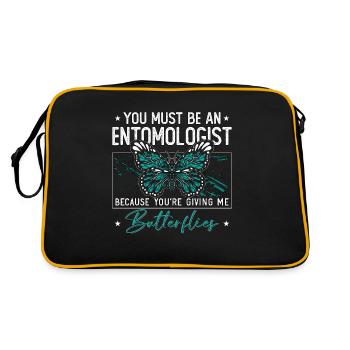 Entomologiste Vous devez être un amoureux des insectes entomologistes - Sac Retro - noir/or - Dos