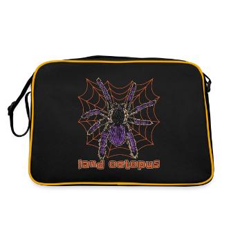 Tarantulas Land Octopus Tarantula Owner Arachnid - Retro Tasche - Schwarz/Gold - Hinten