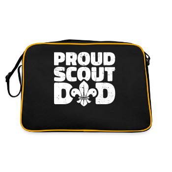 Père scout Papa scout fier - Sac Retro - noir/or - Dos