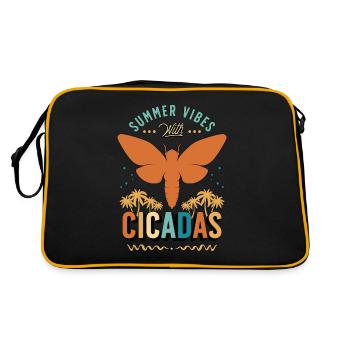 Ambiance estivale des cigales avec l’entomologiste des cigales - Sac Retro - noir/or - Dos