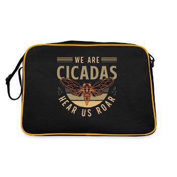 Cigales Nous sommes Des cigales nous entendent rugir des insectes volants - Sac Retro - noir/or - Dos