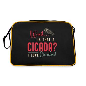 Les cigales attendent qu’un entomologiste de cigale insectes - Sac Retro - noir/or - Dos
