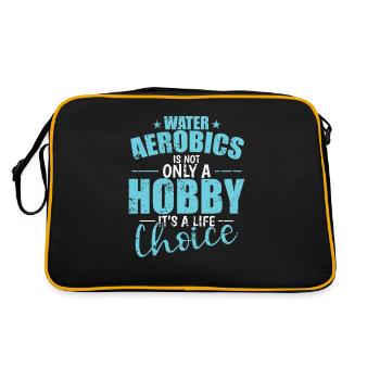 Water Aerobics is not only a Hobby - Retro Tasche - Schwarz/Gold - Hinten