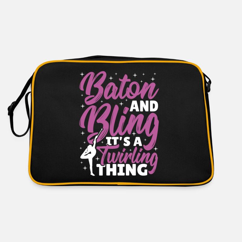 Baton Twirling Baton Twirler Gift Retro Bag