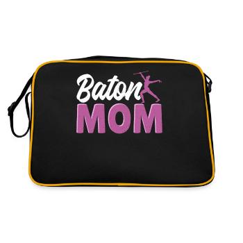 Bâton Twirling Bâton Twirler cadeau - Sac Retro - noir/or - Dos