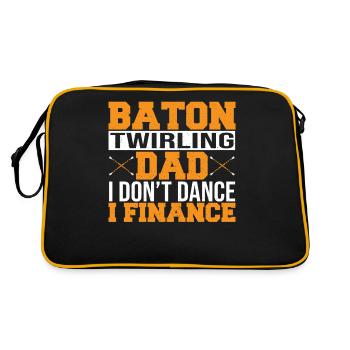 Bâton Twirling Bâton Twirler cadeau - Sac Retro - noir/or - Dos