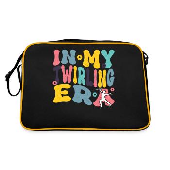 Bâton Twirling Bâton Twirler cadeau - Sac Retro - noir/or - Dos