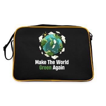 Make The World Great Again Protecting Climate Change - Retro Bag - black/gold - Back