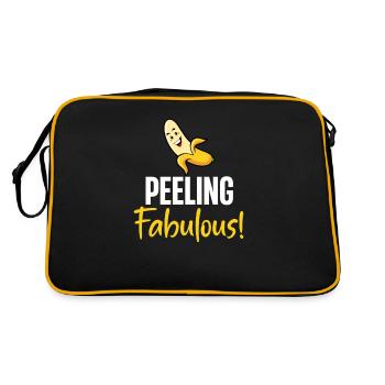 Exfoliant fabuleux ! Jeux de mots sur la banane - Sac Retro - noir/or - Dos