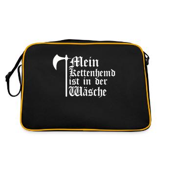 Buhurt T-shirt Kettenhemd für Ritter Fans Bouhourt - Retro Tasche - Schwarz/Gold - Hinten
