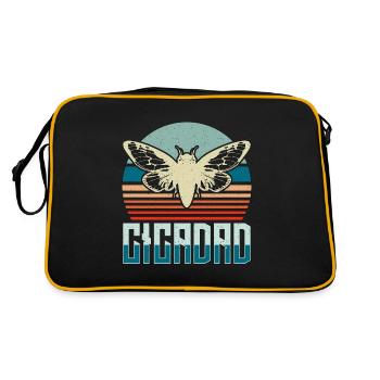 Cicadas Cicadad Loves Flying Insects Entomologist - Retro Bag - black/gold - Back