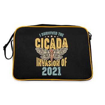 Cigales J’ai survécu à l’invasion des cigales Homoptères - Sac Retro - noir/or - Dos