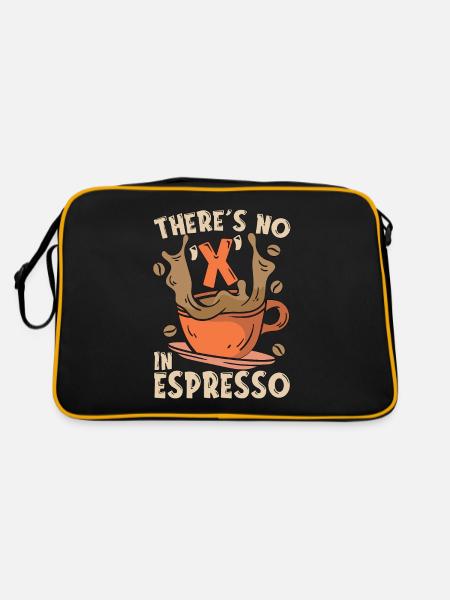 Espresso There's No X In Espresso Coffee Drinker - Retro Bag - black/gold - Back