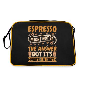 Espresso Might Not Be The Answer Coffee Drinker - Retro Bag - black/gold - Back