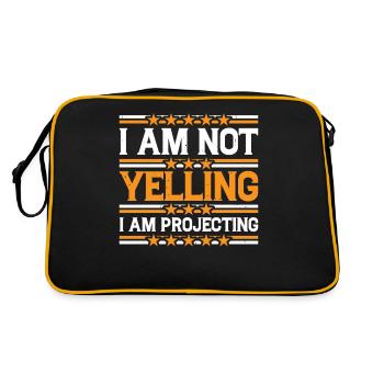 I Am Not Yelling I Am Projecting 3 - Retro Bag - black/gold - Back