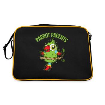 Perroquet Parents Animal Oiseau - Sac Retro - noir/or - Dos